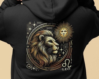 Zodiac 'Leo" Hoodie, Leo birthday gift, Horoscope hoodie, Zodiac gift, personality hoodie, Leo unisex hoodie,  Zodiac present, X-mas gift
