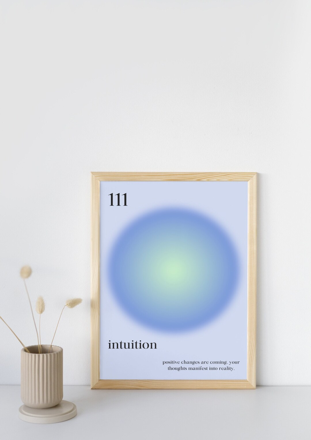 Divine Alignment: Angel Number 111 With Aura Glow, Digital Download Art ...