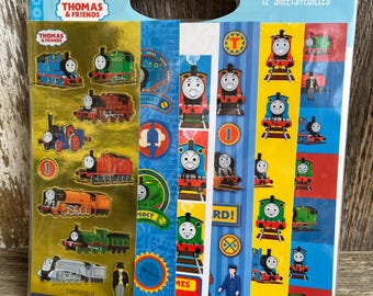 Large Pack of Vintage Thomas the Tank Engine Stickers, Hallmark, Stickeroni, 12 sheets