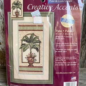 Vintage Dimensions Counted Cross Stitch Kit, Palm Tree in Planter