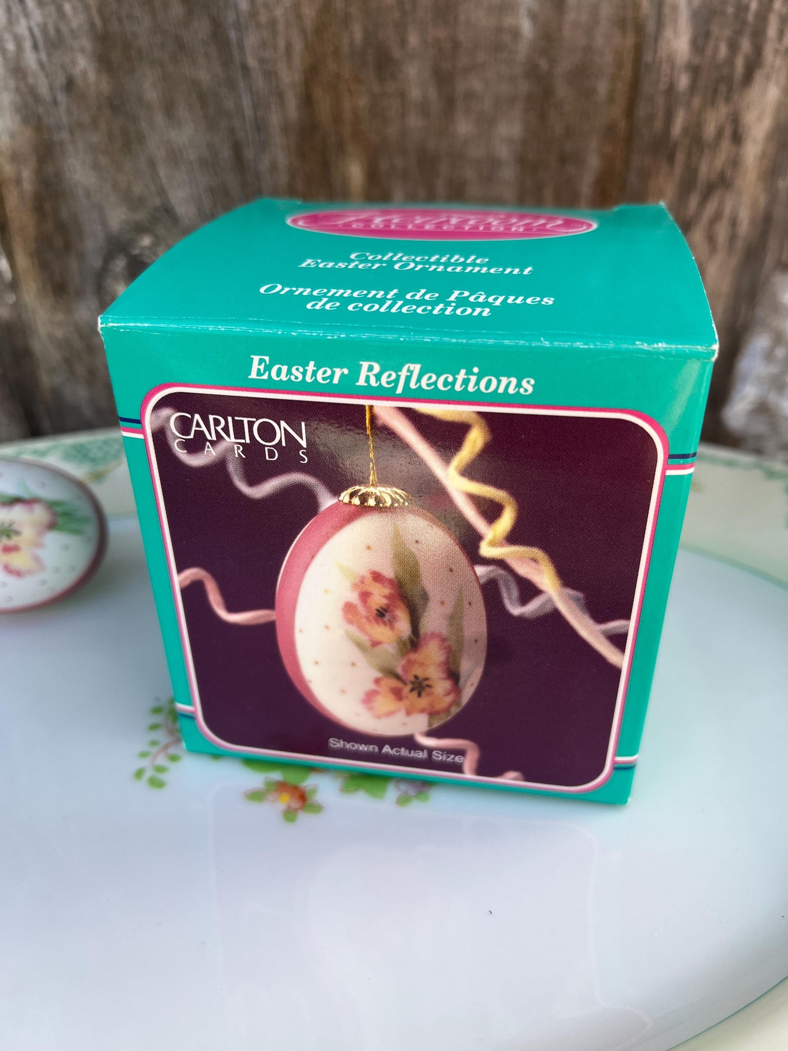 Vintage Carlton Porcelain Easter Egg With Flowers Ornament - Etsy