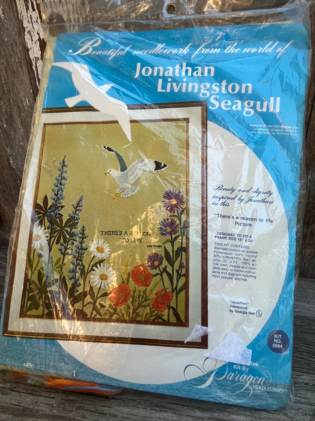 Jonathan Livingston Seagull, Vintage Needlework, Needlepoint Kit by