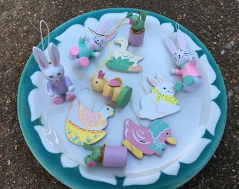 Hand Painted Wooden Easter Ornaments