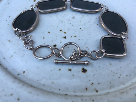 Sterling Silver and Abalone Shell Bracelet - image 5