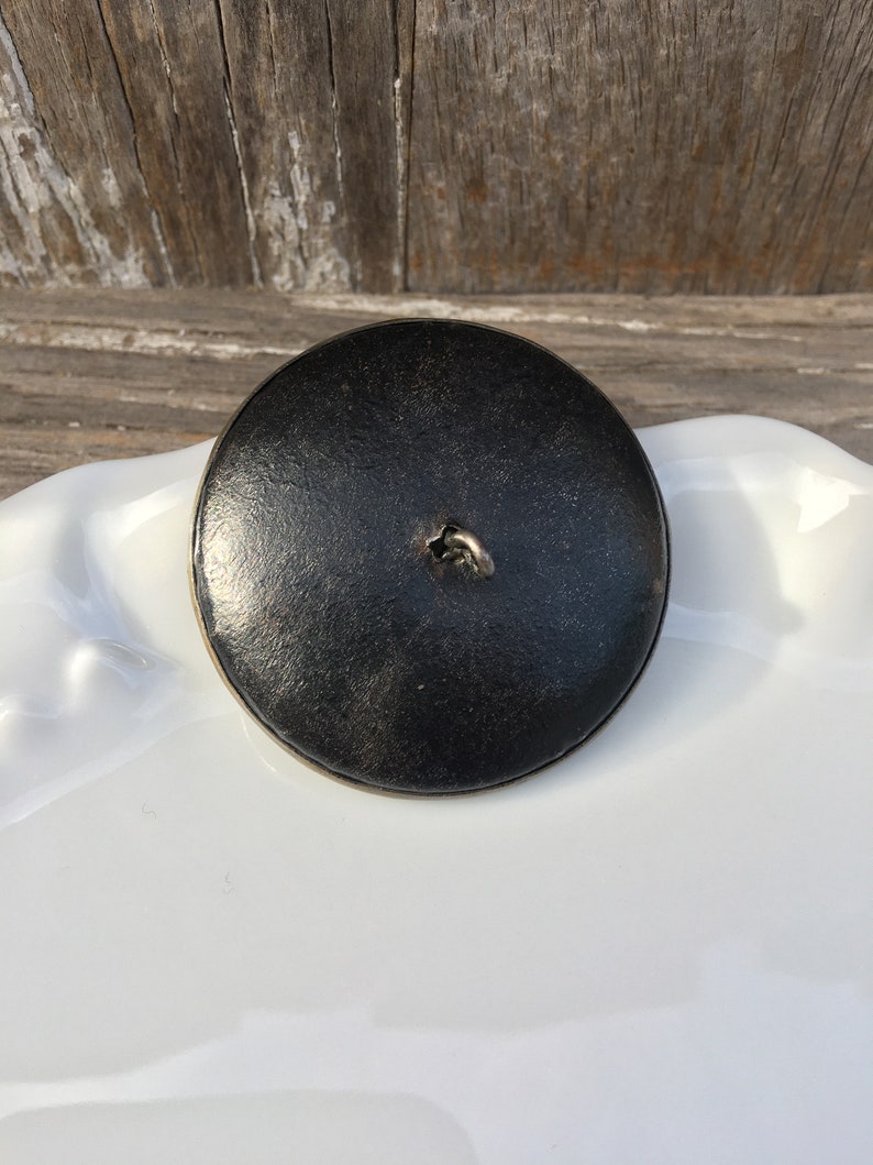 Antique Beautiful Large Brass Picture Button Katisha