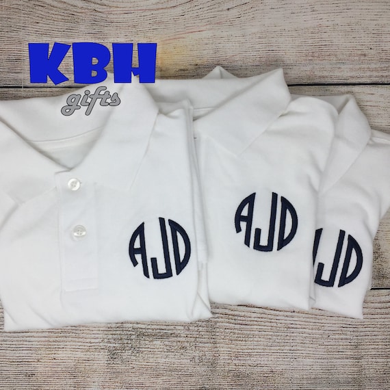 watercolor monogram polo shirt