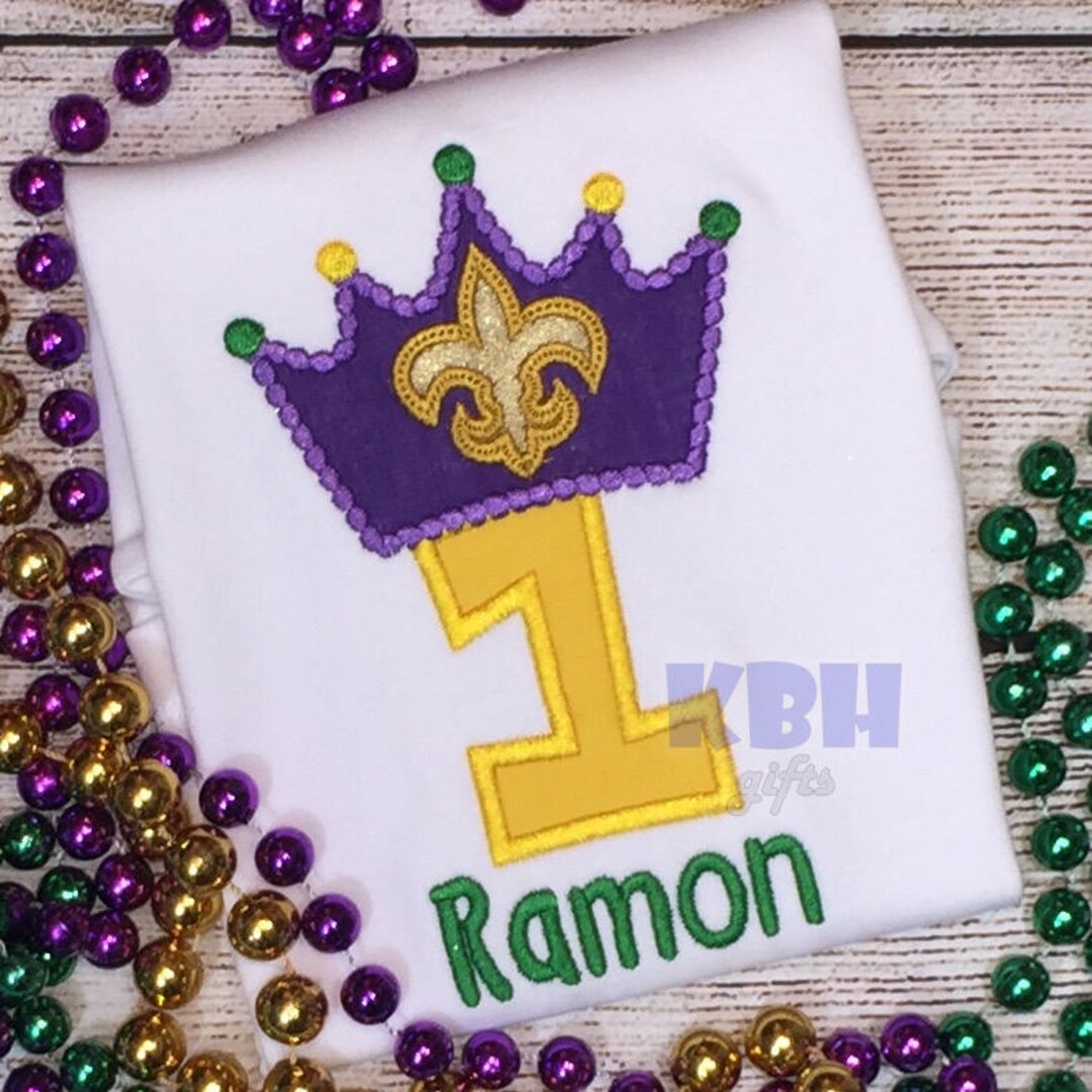 mardi gras birthday shirt