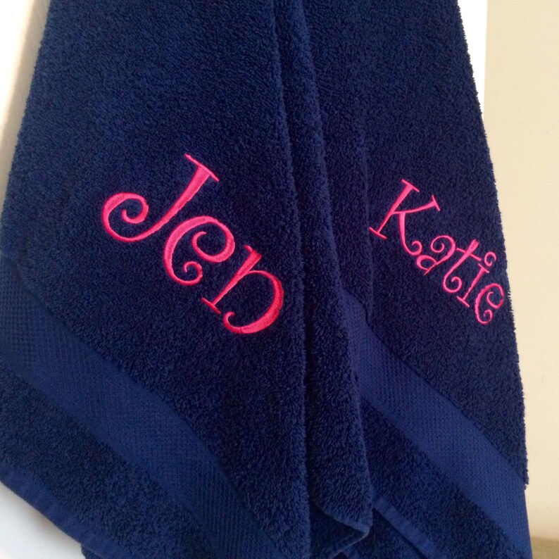 Embroidered Full Size Bath Towels / Beach Towels Etsy