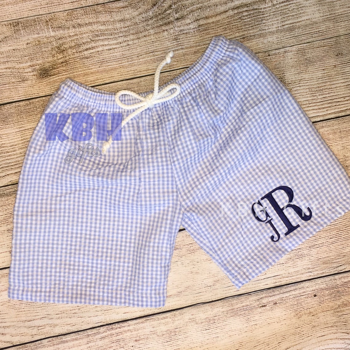 Embroidered Boy's Swim Trunks Etsy