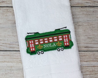 SHIPS FAST!!! Nola Streetcar Hand Towel