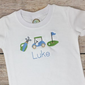 Embroidered Golf Shirt Bubble Bodysuit Romper