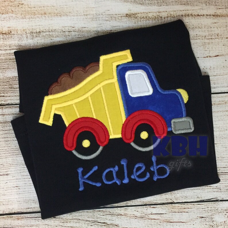 Embroidered Dump Truck Shirt Construction Shirt image 1