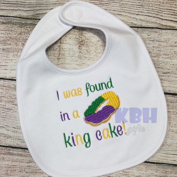 Embroidered Mardi Gras Bib