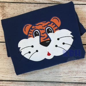 Embroidered Tiger Football Shirt