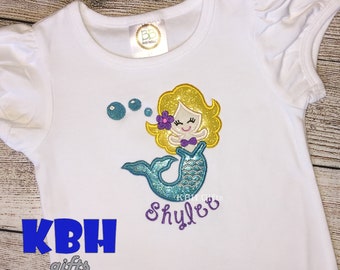 Mermaid Embroidered Shirt