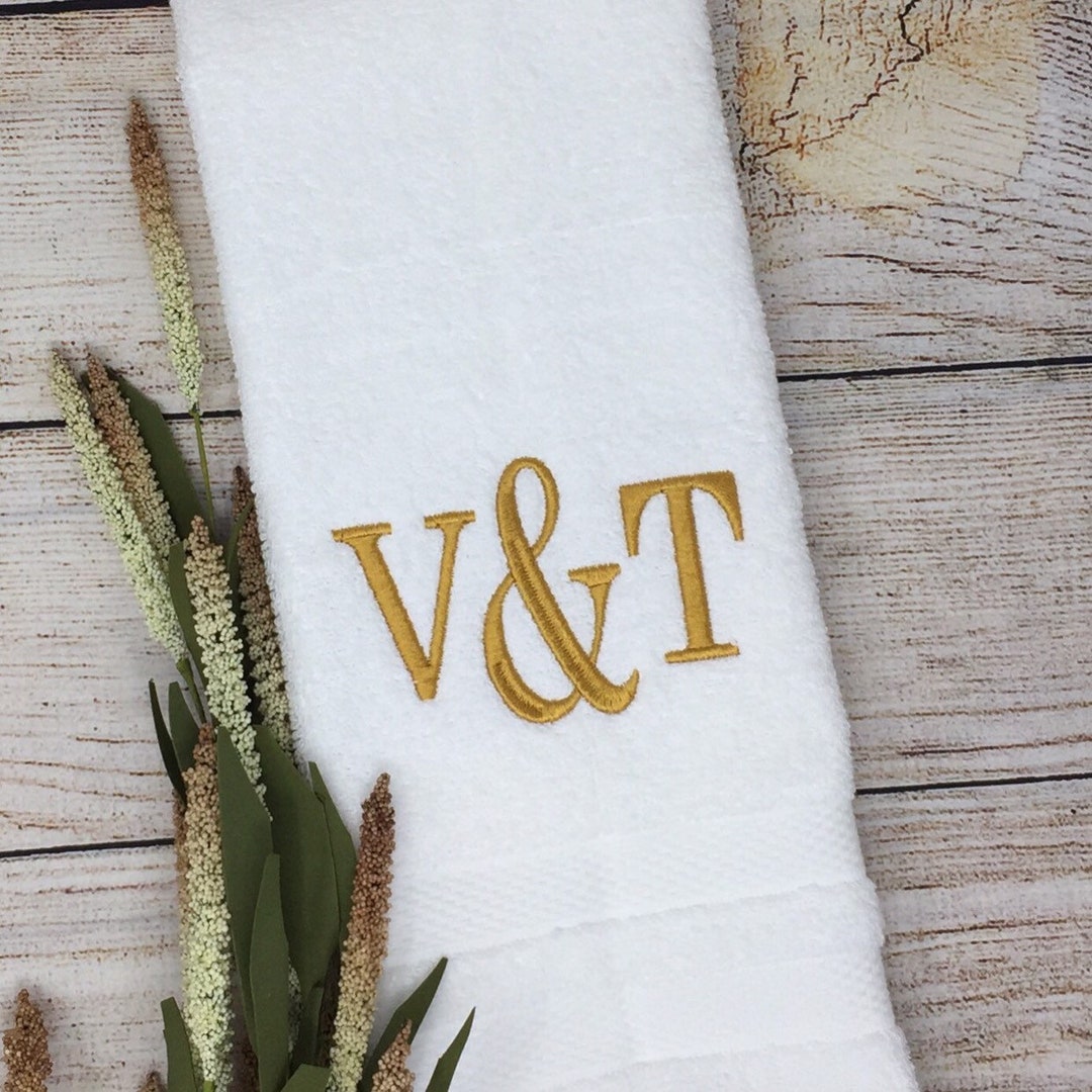 Monogrammed Couple Hand Towel