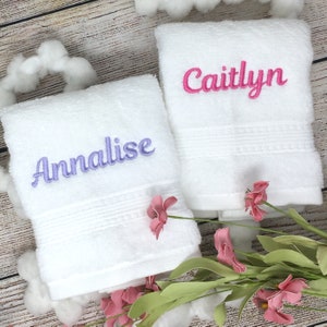 SHIPS FAST! Embroidered Personalized Washcloth Guest Towel