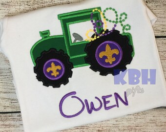 Besticktes Mardi Gras Hemd Mardi Gras Traktor Hemd