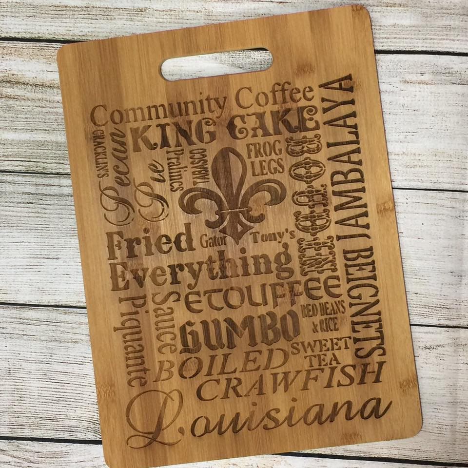Louisiana Bamboo Cutting Board Etsy