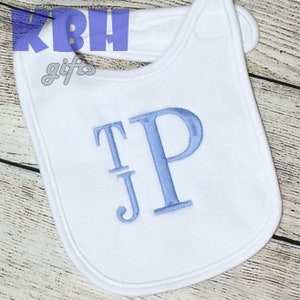 Embroidered Monogram Bib