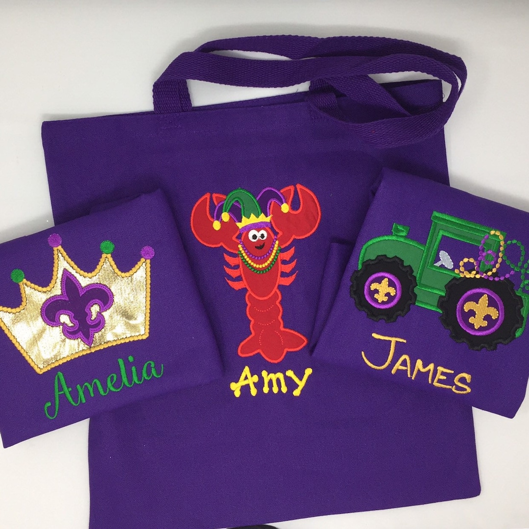 Embroidered Mardi Gras Bead Bags - Etsy