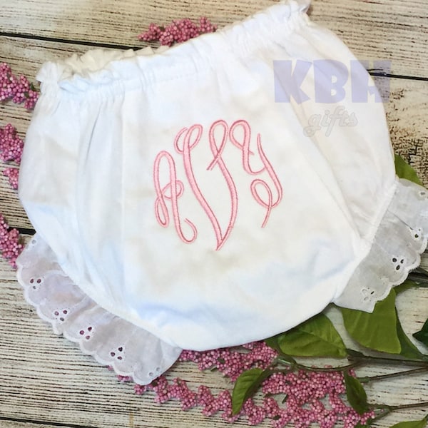 Monogrammed Lace Bloomers