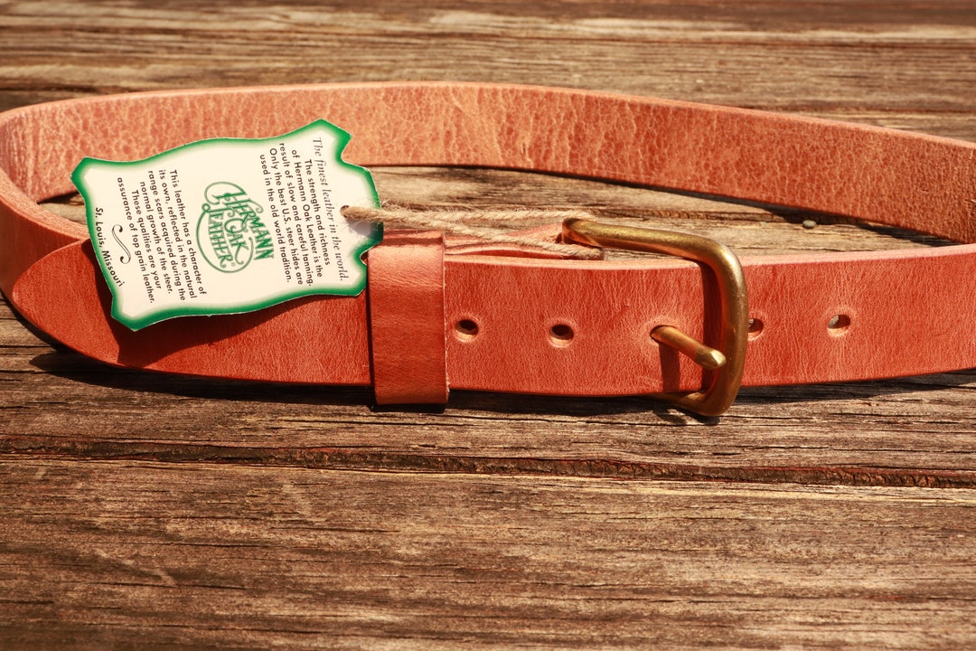 UNCLE FU 英国製HAND MADE Vintage Belt 【新品】 Hermann Oak Harness Leather Men's Work or Casual Belt 1 1/2