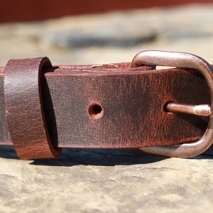 1 inch wide leather belt, Full grain brown leather belt, Narrow leather belt, handmade leather belt, custom leather belt,unisex leather belt