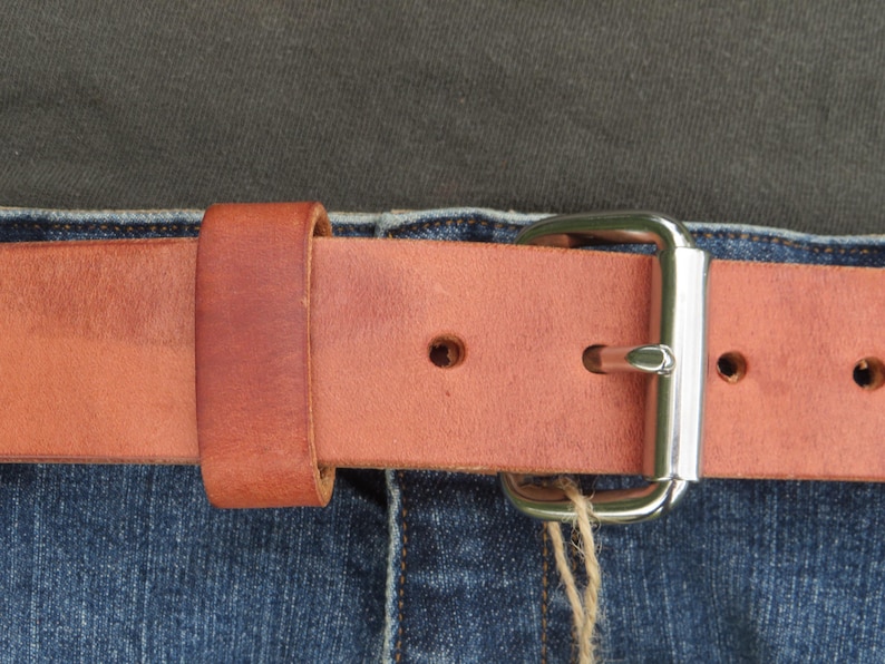 Hermann Oak Leather Belt, 1.5" Thick Harness, USA Made Bild 14