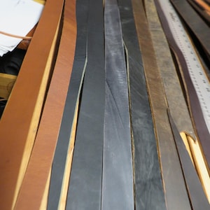 Leather straps & pieces12-40  inches long Scrap leather craft leather veg tanned full grain leather straps  DIY leather projects 4 pounds
