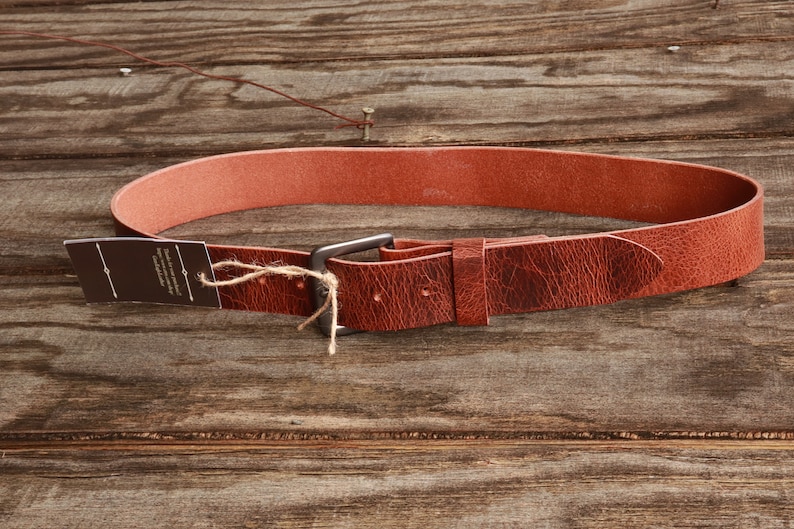 Custom Handmade Belt Antique Finish Water Buffalo Made in USA