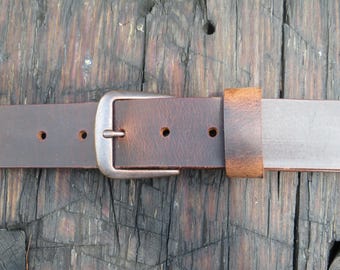 Ships Today 34  inch waist Crazy Horse Water Buffalo leather,Rustic leather belt ,Full Grain leather belt size 36