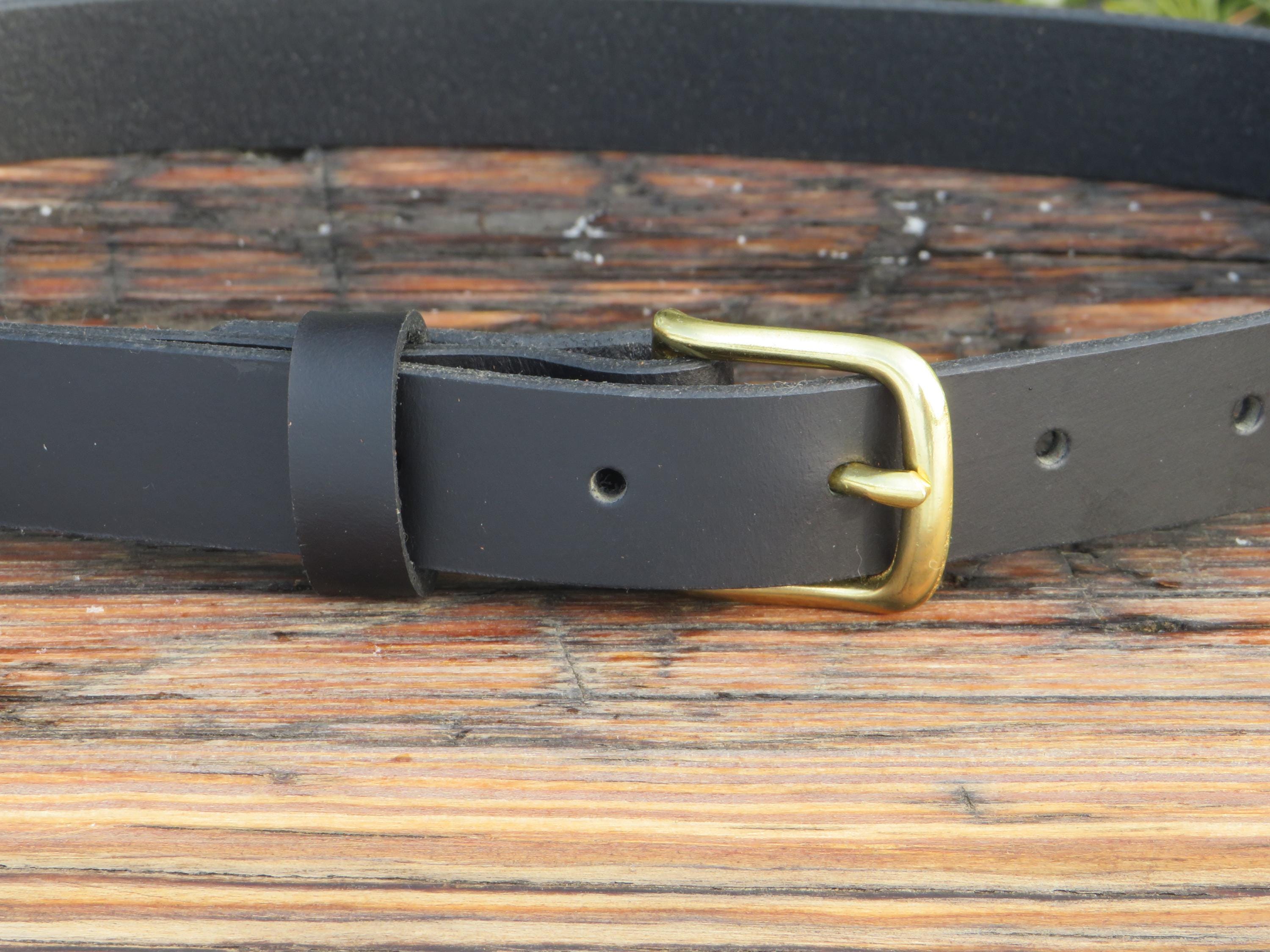 1 inch wide Black leather belt, full grain black leather belt, womens leather belt, Narrow leather belt, men leather belt