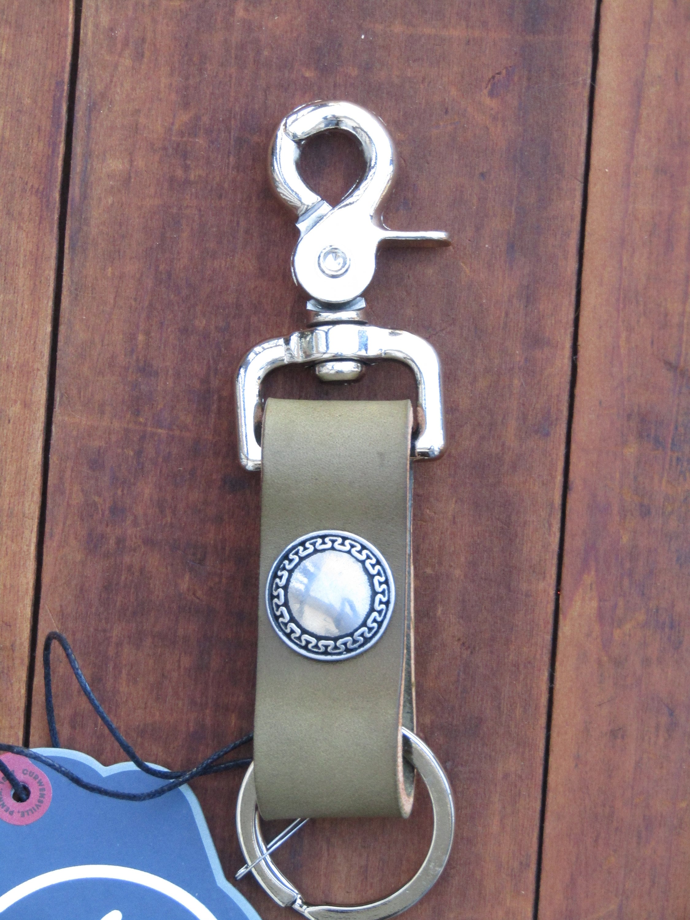 Wickett & Craig 12″ key chain/スタッズ・茶芯・古着 Wickett Craig - Etsy Keychain and Schott キーホルダー STUDS &amp