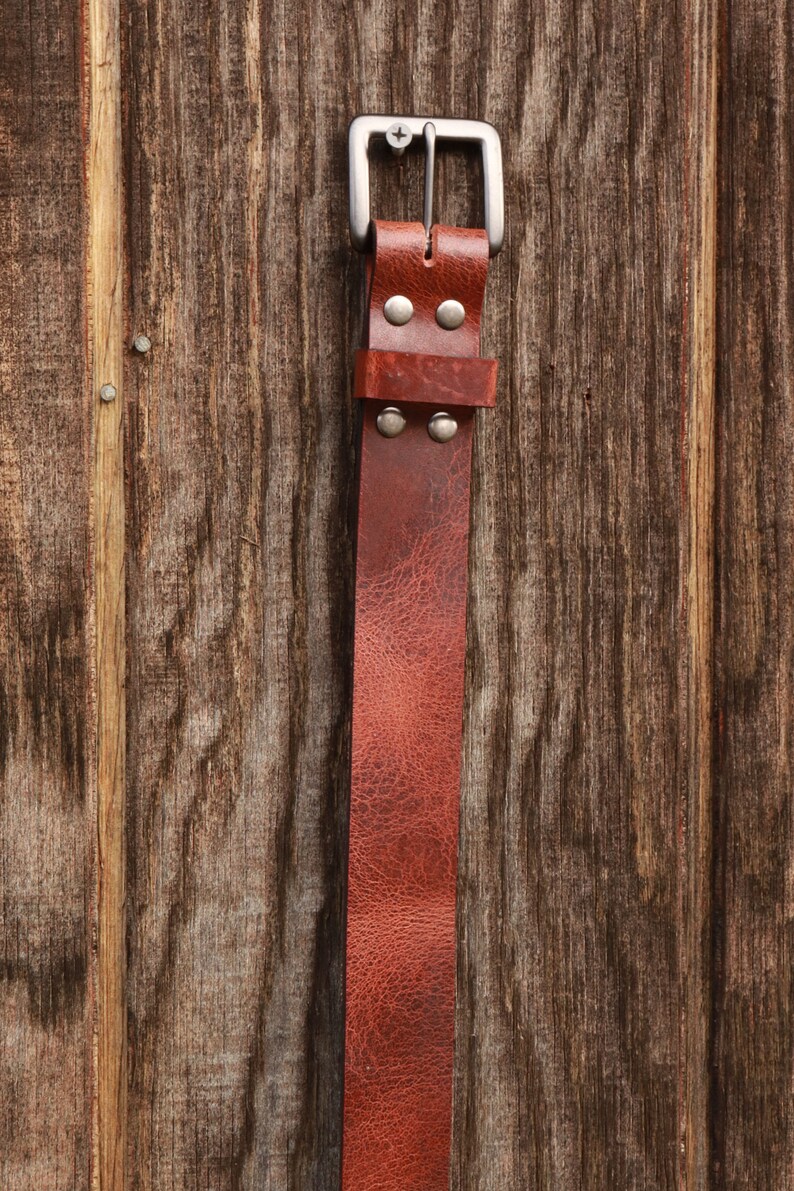 Custom Handmade Belt Antique Finish Water Buffalo Made in USA