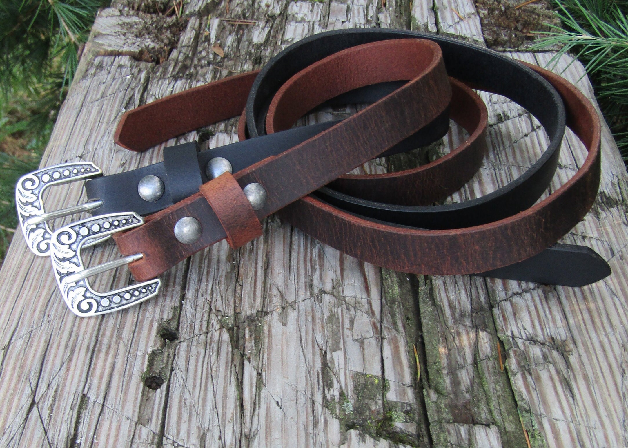 Skinny Leather Belt Full Grain Leather Belt, Custom Belt 