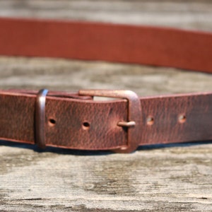 1 1/2&quot; Custom Handcrafted leather belt, full grain leather belt,Made in USA, Unisex leather belt, Water Buffalo leather belt, vintage look