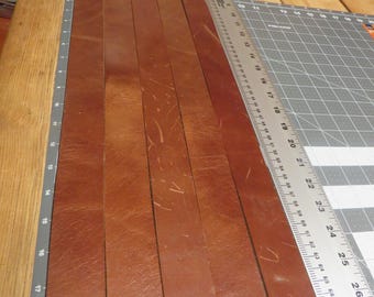 5 Leather straps, 38-72 inches long Buck Brown Wickett and Craig harness leather wide 9-10oz