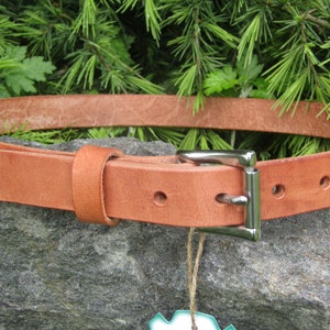 Ceinture en cuir de 1 pouce de large, ceinture en cuir Hermann Oak Harness, fabriquée aux États-Unis avec des peaux américaines, ceinture en cuir personnalisée, ceinture en cuir faite à la main