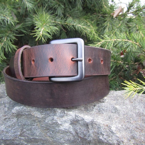 Handmade leather belt classic brown belt unisex