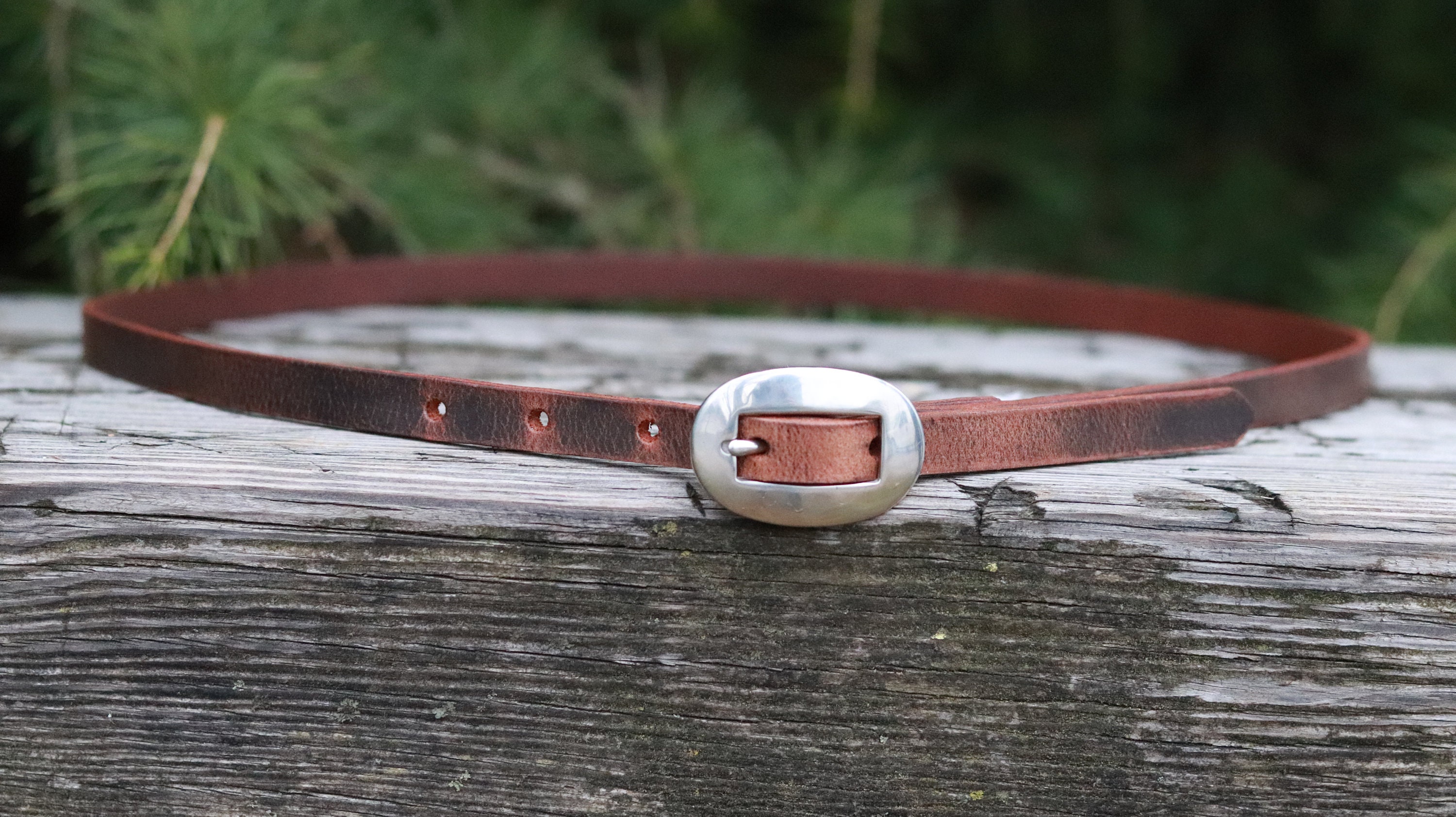 Water Buffalo Leather narrow belt, Made in USA , 1/2"  wide belt, leather belt, narrow leather belt, skinny leather belt, custom belt