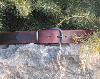1.5 wide Casual Vintage look Custom Handmade  Crazy Horse Water Buffalo leather Belt /Rustic leather belt /full grain leather belt