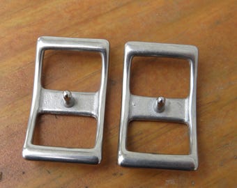 New Pair  3/4"  Conway Buckles Stainless Steel Western Horse Tack Hardware  bridle, belt, tack buckle