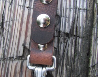 Handmade Water Buffalo leather, utility belt, knife holder, tool holder, Full grain leather, keyholder, belt loop key holder,belt keeper