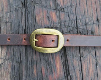 Ships Today 30 inch waist Crazy Horse Water Buffalo leather, Rustic leather belt ,Full Grain leather belt size 33 belt size 3/4 inch wide