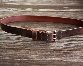 Mens Casual Vintage Look Custom Handmade Belt Crazy Horse - Etsy