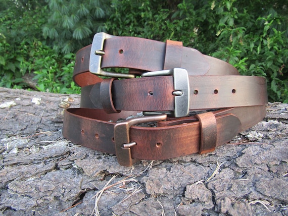 Buffalo Leather Belt - Made in USA - Handmade