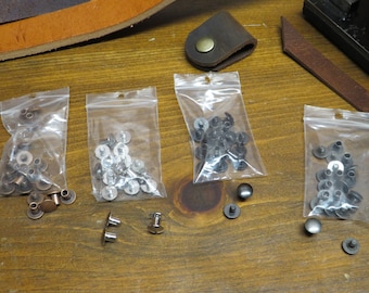 1/4 inch chicago screws / screw posts for leather projects/ antique copper/antique brass/ shiny nickel/ gunmetal