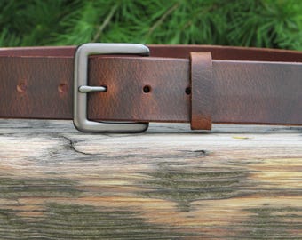 Handmade Full Grain Leather Belt | Crazy Horse Water Buffalo | Custom Fit Men’s & Women’s Belt | Made in USA | Everyday Wear