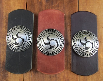 Pair of Jeremiah Watt conchos, Carlos , stainless steel, concho 1 1/2", Horse, pony, western , headstall, tack